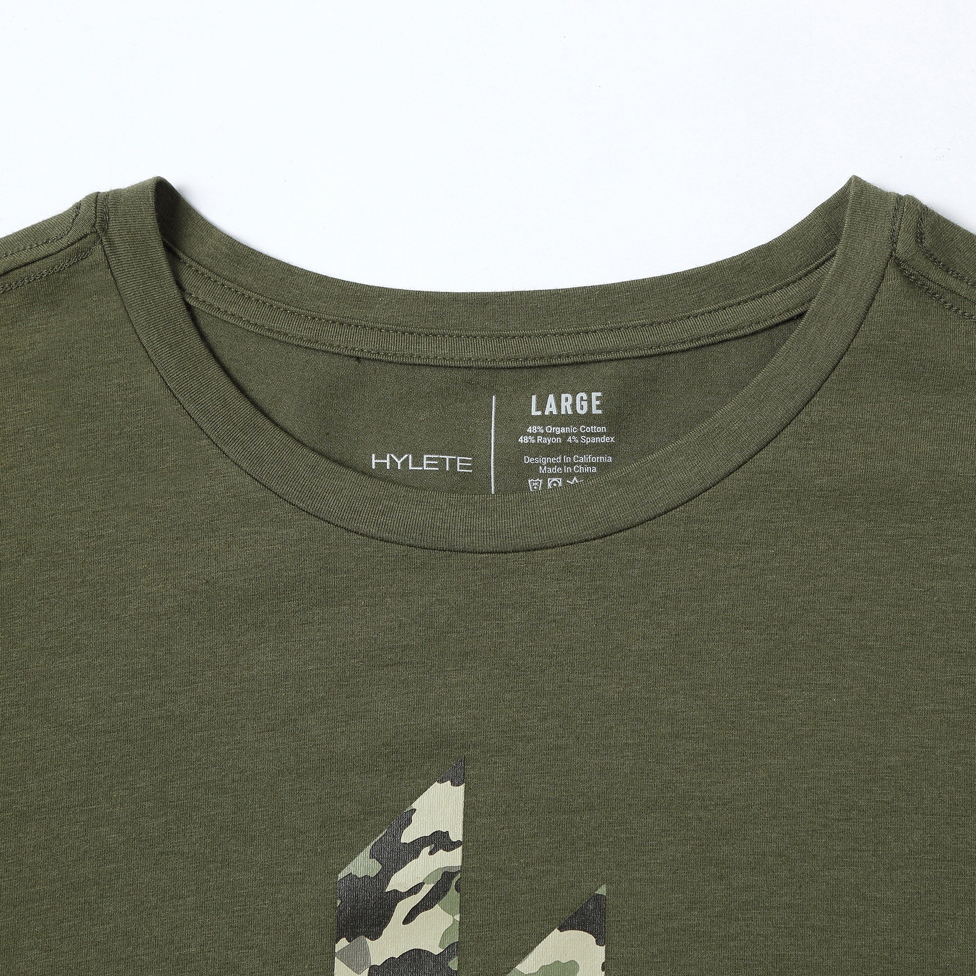 Camo Icon HY-Blend Crew Tee Olive Green
